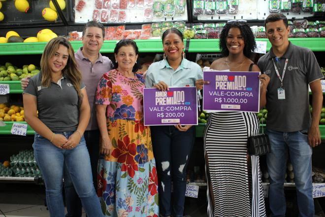 Foram sorteados R$ 4 mil em vales-compra, distribuídos em três prêmios de R$ 1 mil e dois prêmios de R$ 500