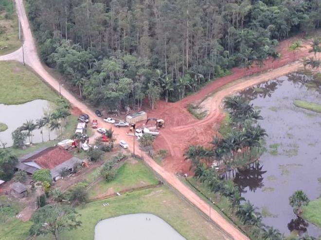 Propriedade rural serviu como base para as operações de busca 