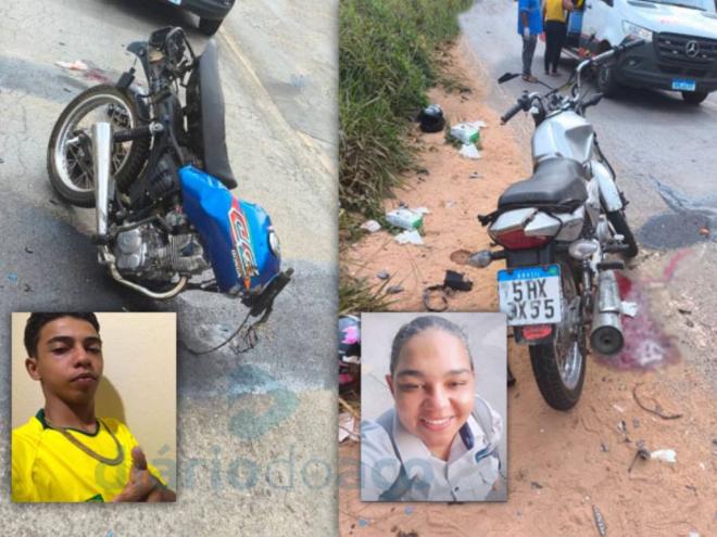 As causas do acidente serão definidas pela perícia, mas na cena do sinistro, indícios apontam que a moto conduzida por Cleyton invadiu a contramão e bateu frontalmente com a moto conduzida por Suellen