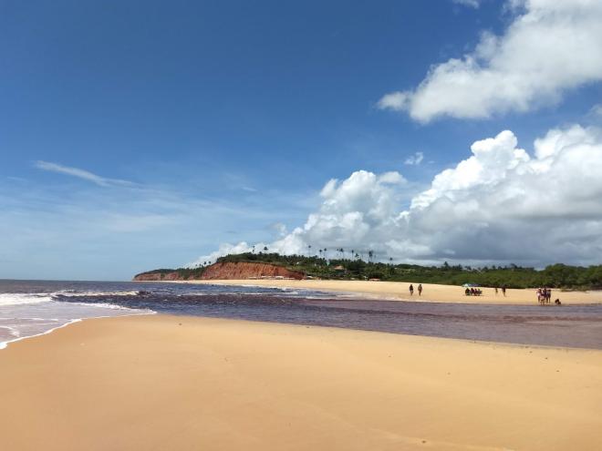 Praia da barra do rio Cahy, Sul da Bahia 