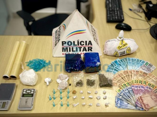 O material encontrado depois da abordagem aos dois suspeitos na rua Pouso Alegre, no Centro de Ipatinga