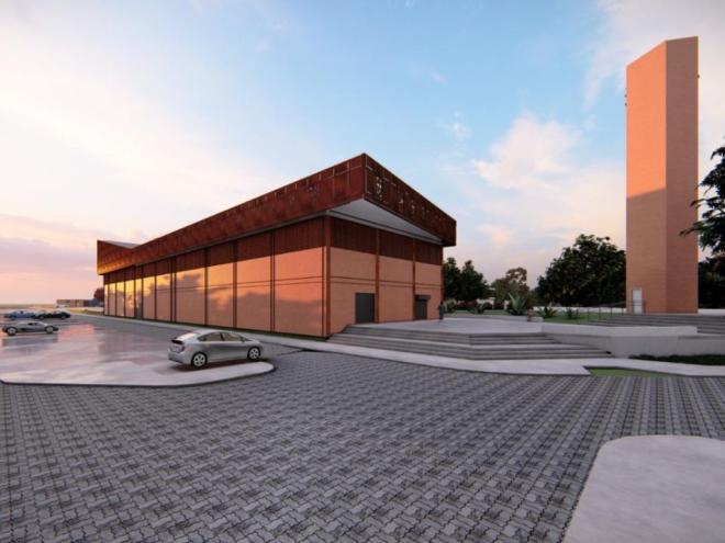 O Mercado está sendo edificado numa área de 1.741 m² reservada junto à avenida Zita de Oliveira