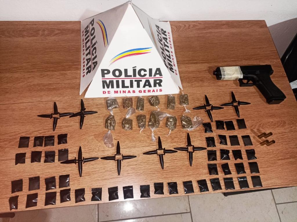 Produtos apreendidos na operação policial na zona rural de Belo Oriente 
