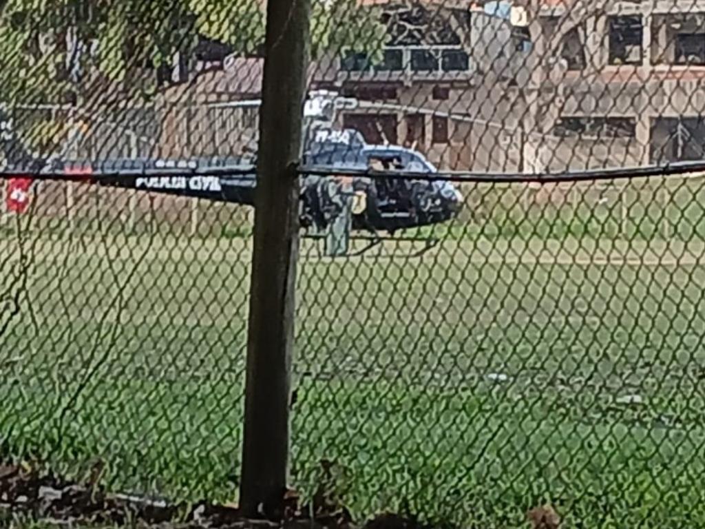 Campo do Planalto foi usado para pouso da aeronave que dá suporte às equipes em terra 