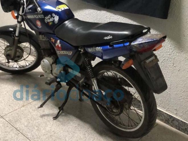 No atentado a tiros contra o mecânico, jovem do Petrópolis usou essa moto, que foi apreendida 