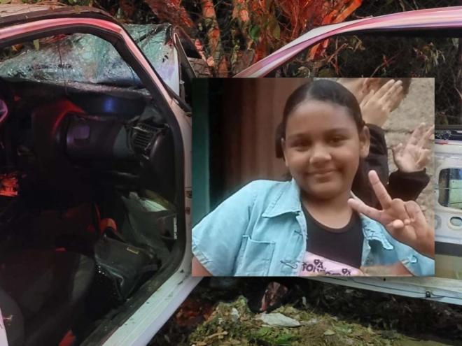 Ludmila Vitória tinha 8 anos e era autista; ela não resistiu aos ferimentos e morreu no local do acidente