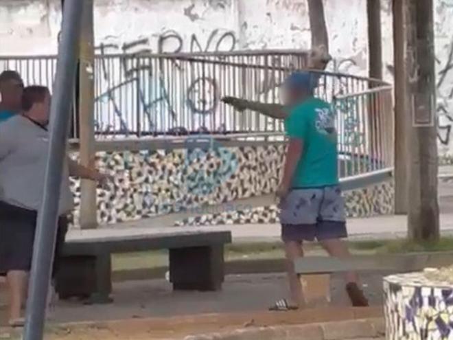 Momento da tentativa de homicídio