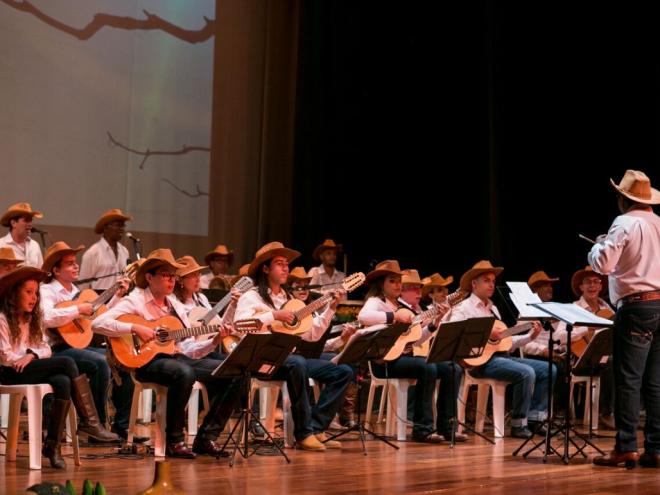 A Orquestra de Viola Caipira do Vale do Aço toca domingo