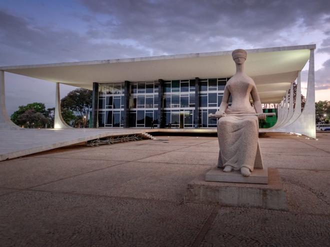 O ministro Alexandre de Moraes durante o julgamento em que o STF decide pela legalidade ou não da prática de sacrifícios animais em cultos religiosos. Foto - Antonio Cruz/Agência Brasil