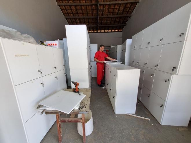 São fabricados armários para todas as unidades das RISP de Minas