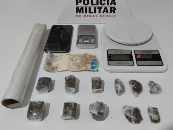 Materiais apreendidos pela polícia 