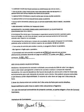 Um dos contratos firmados entre cliente e empresa