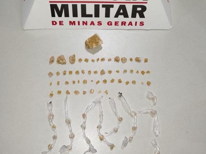 Materiais apreendidos pela PM