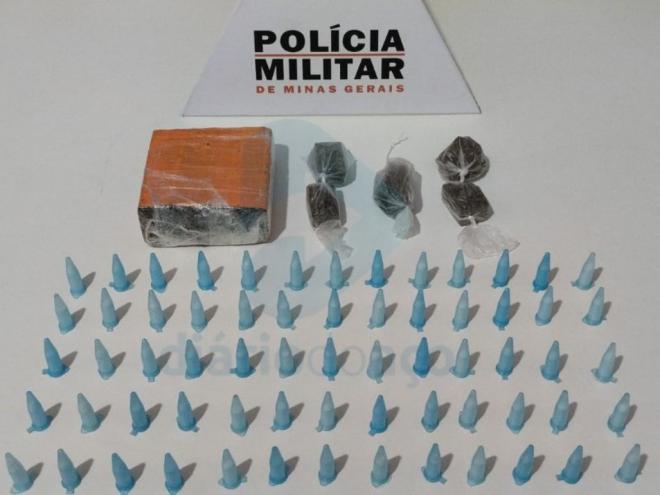 Material apreendido pela PM