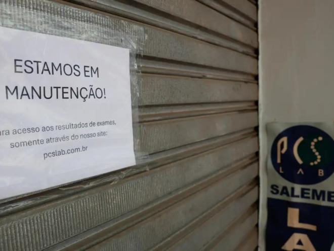 A sede do PCS Lab Saleme, laboratório de análises clínicas interditado pela Anvisa para investigação da infecção de pacientes transplantados pelo vírus HIV, a partir de exames falso-negativos de doadores. Foto: Fernando Frazão/Agência Brasil