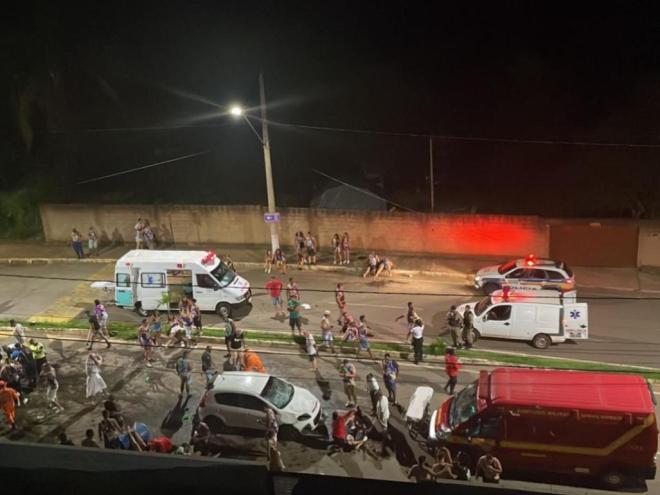 O atropelamento aconteceu durante o desfile do bloco carnavalesco de nome ''Makako Loko''