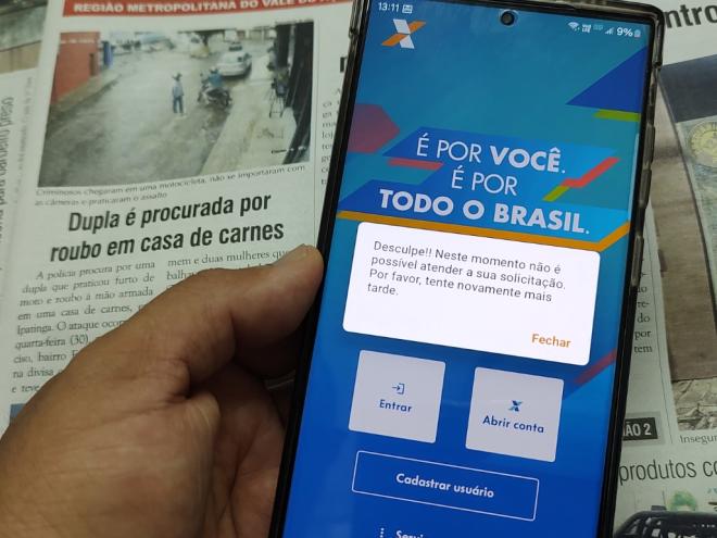 Nas redes sociais, correntistas da Caixa confirmam que o app está fora do ar e relatam dificuldades em utilizar os serviços do banco