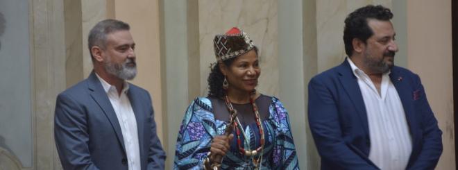Diambi Kabatusuila se reuniu com representantes do poder público, blocos afros e comunidades afrorreligiosas no Palácio da Liberdade, em Belo Horizonte