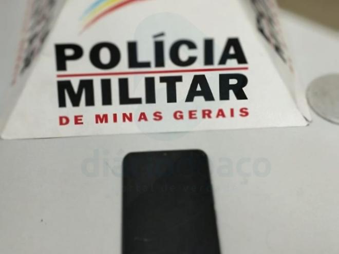 Celular recuperado pela Polícia Militar
