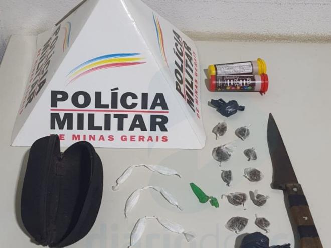 Material apreendido pela PM