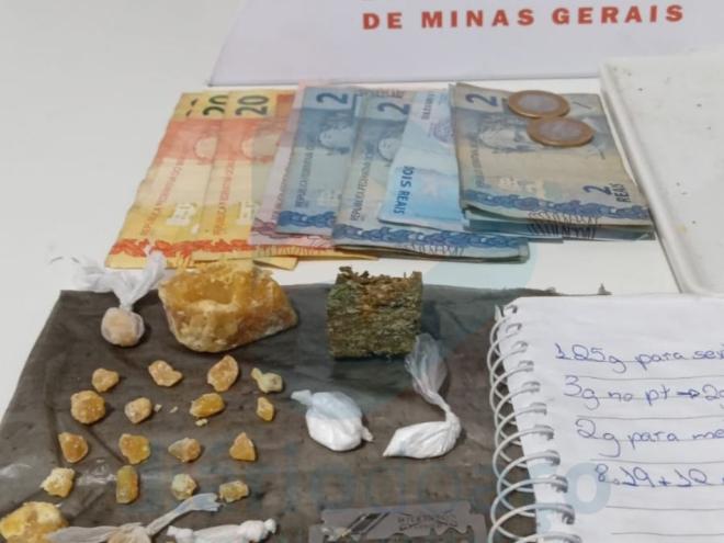 Materiais apreendidos pela PM