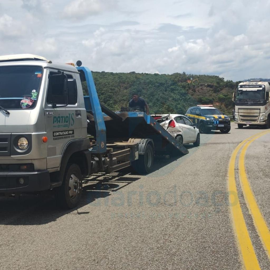 A PRF também compareceu no local do acidente