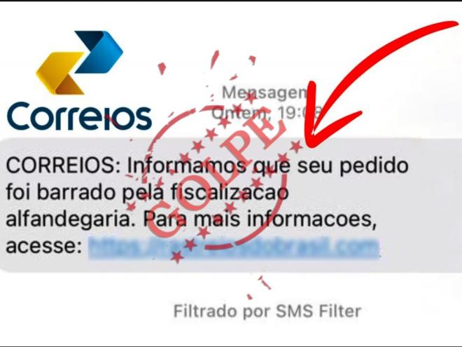 Vítima alerta que os criminosos utilizam a logomarca da empresa pública federal, mas o endereço do servidor do email é totalmente estranho aos Correios