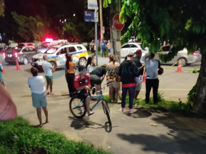 O local do acidente registrado no fim da noite de quinta-feira