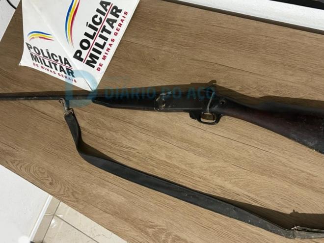 Carabina usada para matar a cadela e que foi apreendida com o acusado