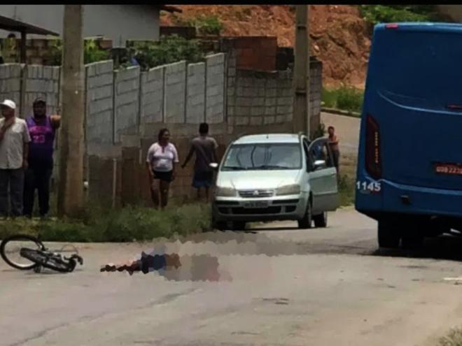 Menino de 7 anos estava em uma bicicicleta e foi atropelado por coletivo urbano em João Monlevade 