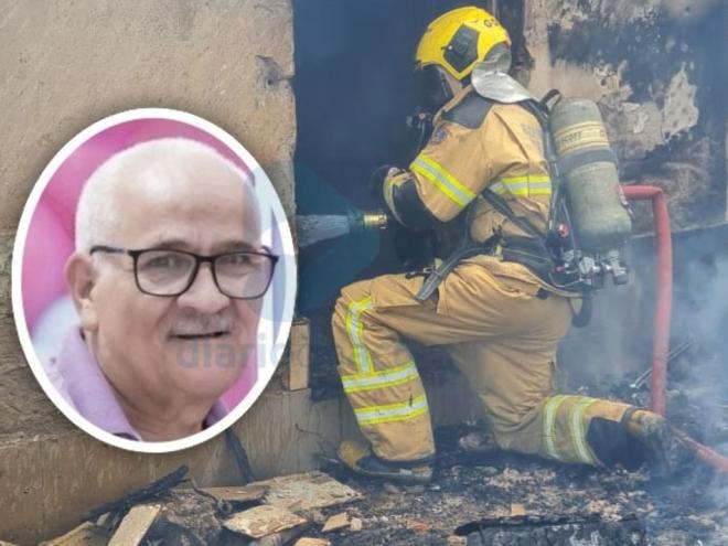 Edson, de 68 anos, teve queimaduras graves em diversas partes do corpo e não resistiu