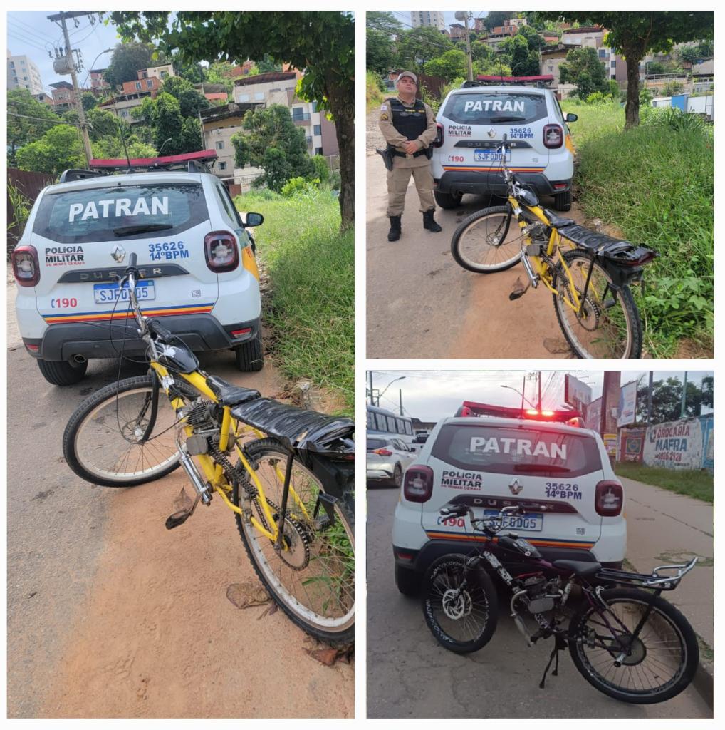 Duas bicicletas motorizadas foram recolhidas nesta quarta-feira em Ipatinga