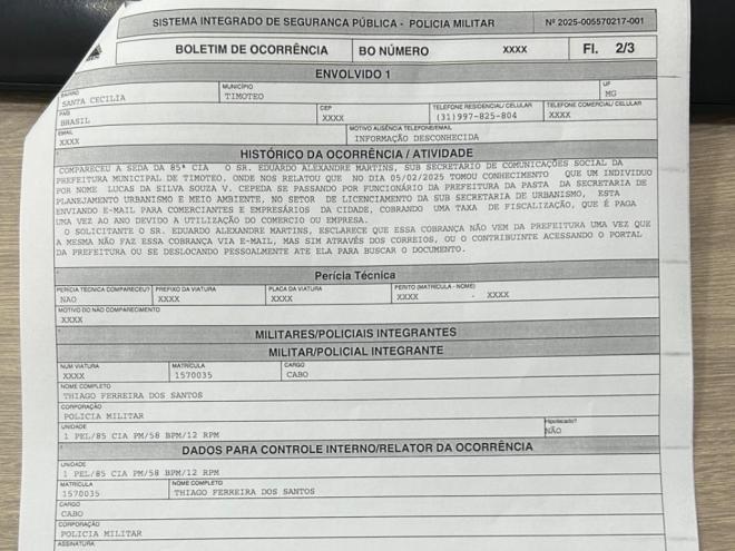 O novo golpe que está em curso na cidade é relacionado ao alvará de funcionamento de estabelecimentos comerciais 