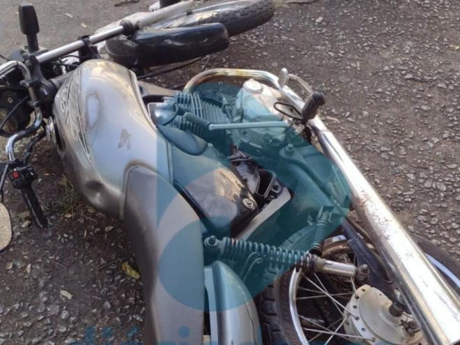 Motocicleta apreendida pelos militares