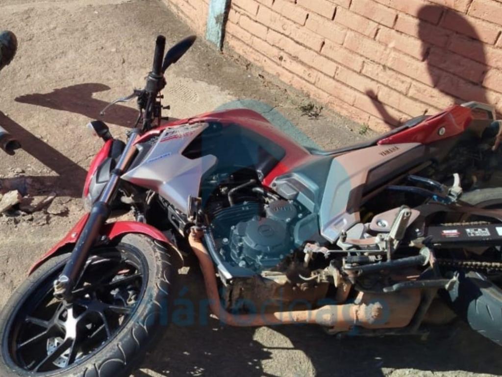 Motocicleta envolvida no acidente