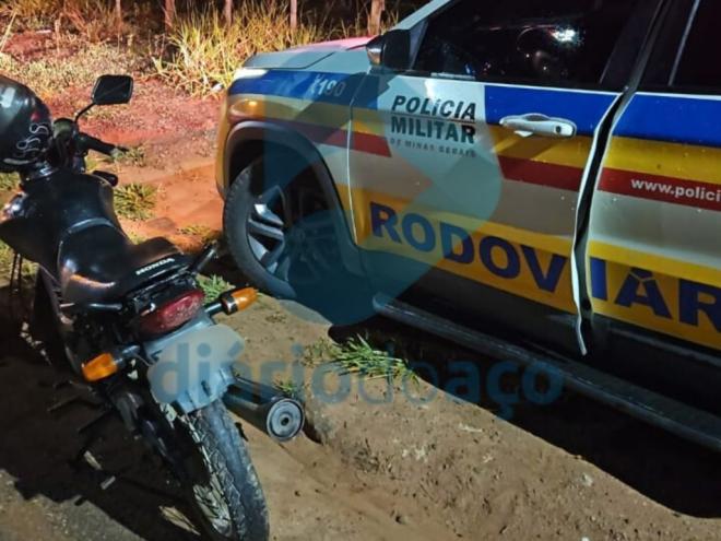 Moto recuperada pela Polícia Militar