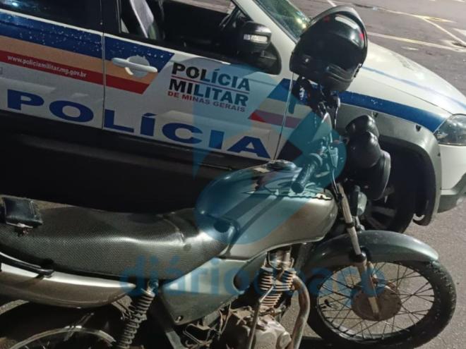 Moto recuperada pela Polícia Militar