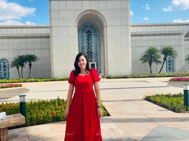 Lucimara Calderaro é membro da Igreja de Jesus Cristo dos Santos dos Últimos Dias