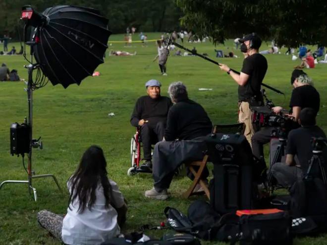Bastidores da gravação do documentário sobre o cantor 