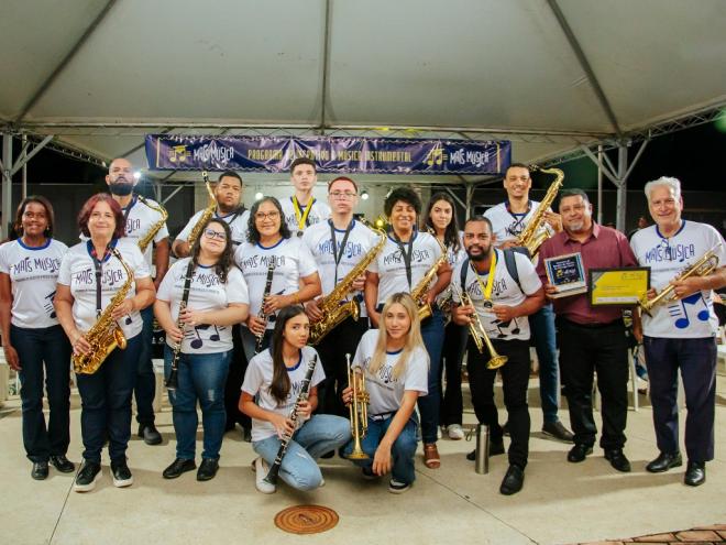 O programa incentivou a formação de músicos para integrar a estreante Corporação Musical do Naque