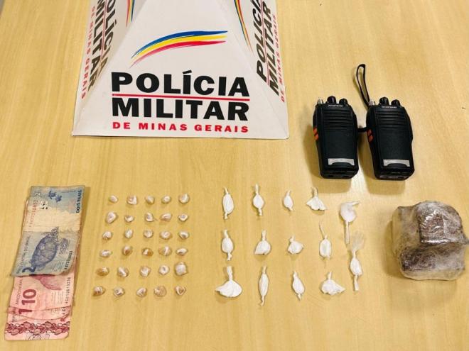 Materiais apreendidos pela PM