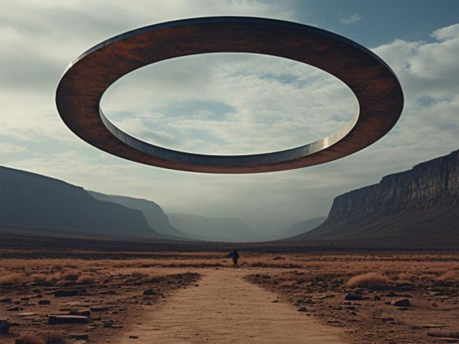 Detalhe da capa do álbum ''O Sertão Vai Virar Marte''