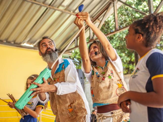 A oficina ''Sons e Palavras'' explora toda a criatividade