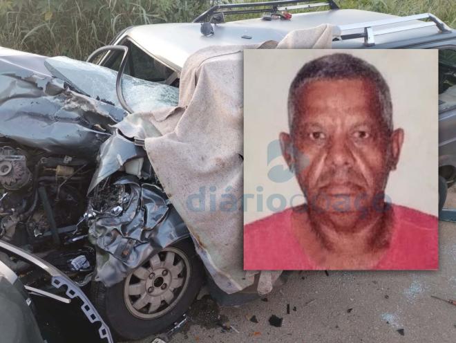 Edmilson Saldanha Santos, de 61 anos, não resistiu ao impacto e morreu preso às ferragens
