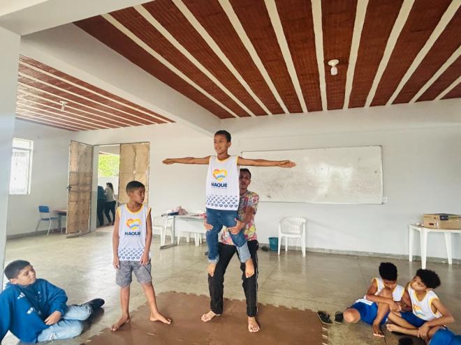 A arte circense ganha espaço nas ações do projeto cultural