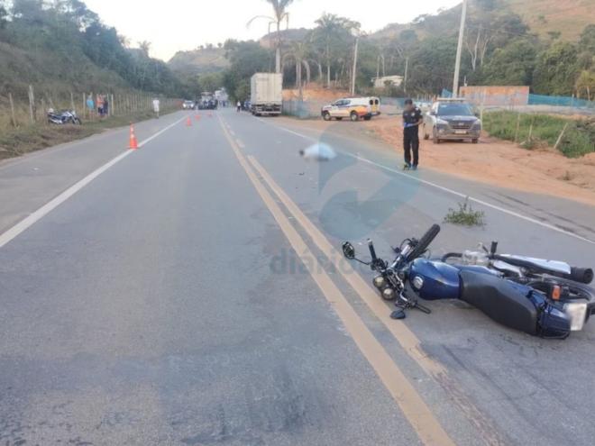 O acidente aconteceu na BR-458, próximo ao Km 118, em Caratinga