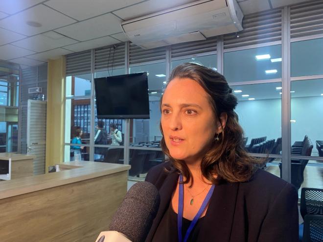 A engenheira Sanitarista e Ambiental, Cristiane Folzke, apresentou os principais pontos sobre o plano 
