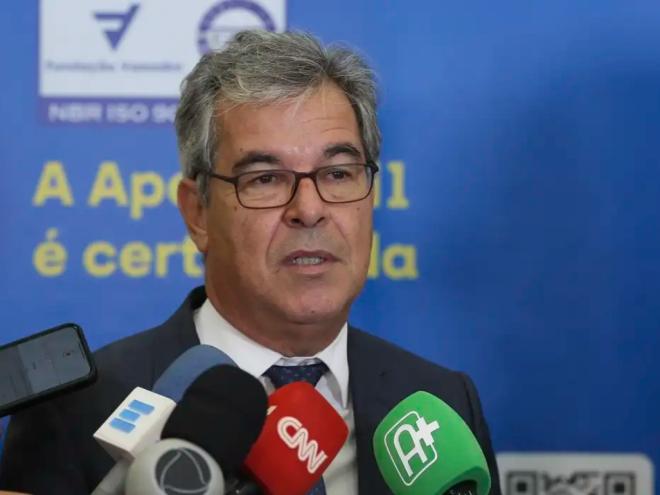 Presidente Apex, Jorge Viana, em entrevista coletiva. Foto: Joédson Alves/Agência Brasil