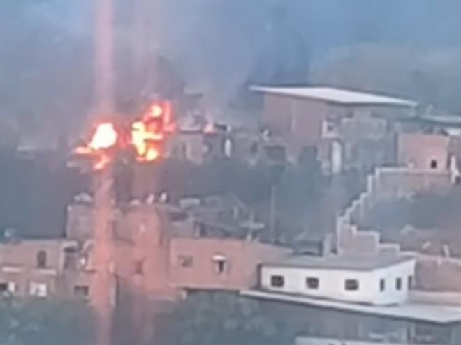 Moradores registraram um dos incêndios