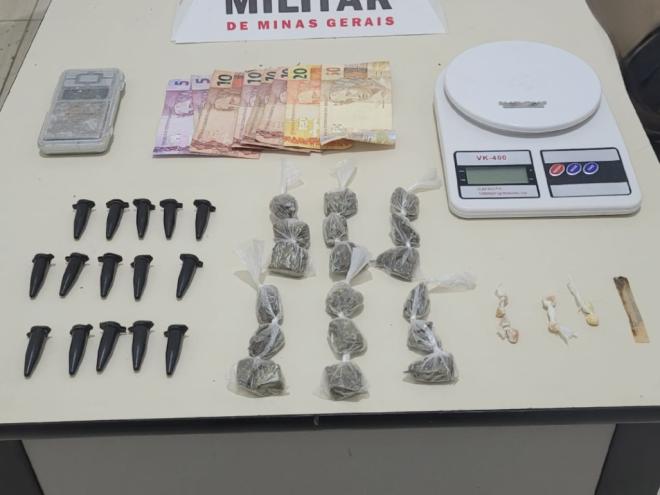 Materiais apreendidos na operação deflagrada pela PM em Brauninha